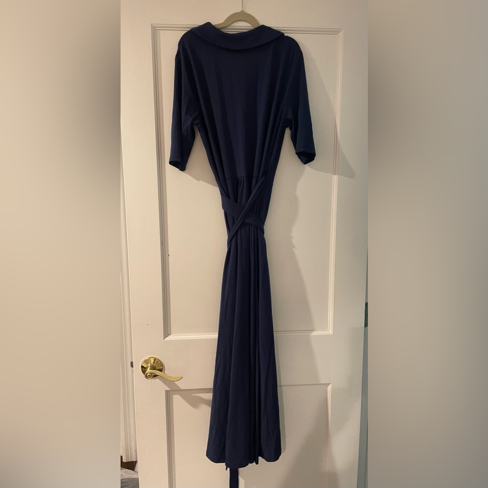 NWT Quince Tencel Jersey Midi Wrap Dress Medium - Picture 4 of 4